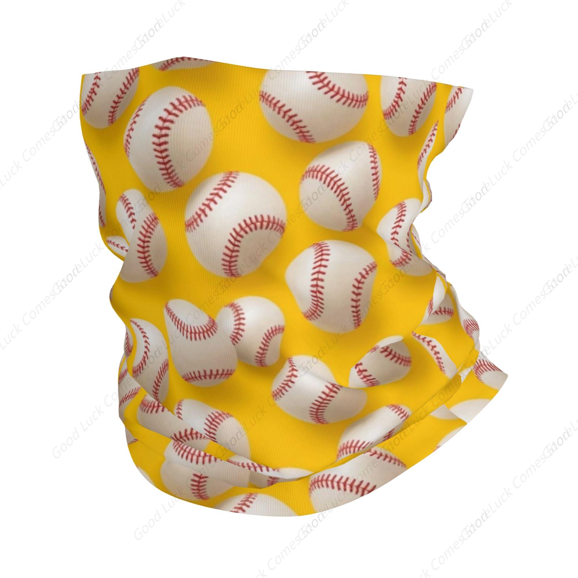 Neck Gaiter Face Cover - Yellow Softball Neck Gaiter Face Mask