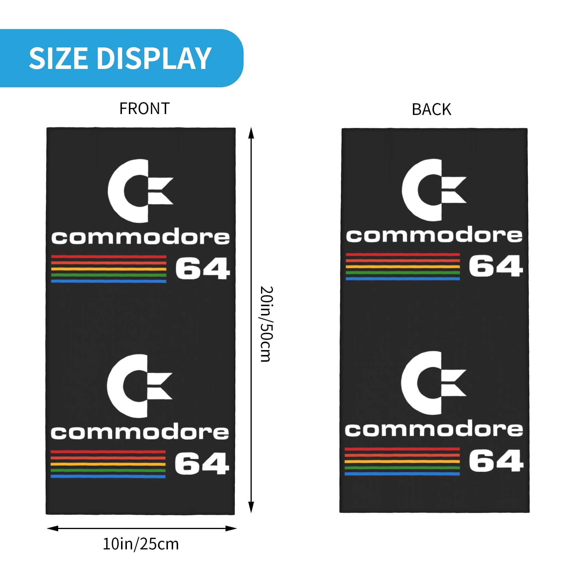 Custom Commodore 64 Bandana Ne - Neck Gaiter Face Cover reseña y precio