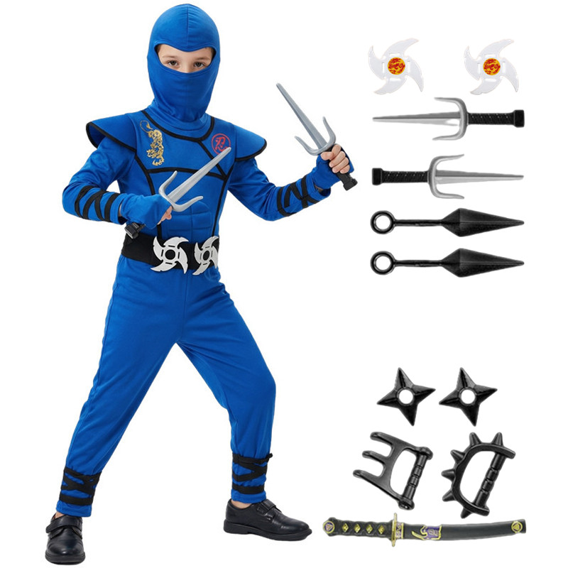 Black and Blue Ninja Costume f - Black Face Mask Pack reseña y precio