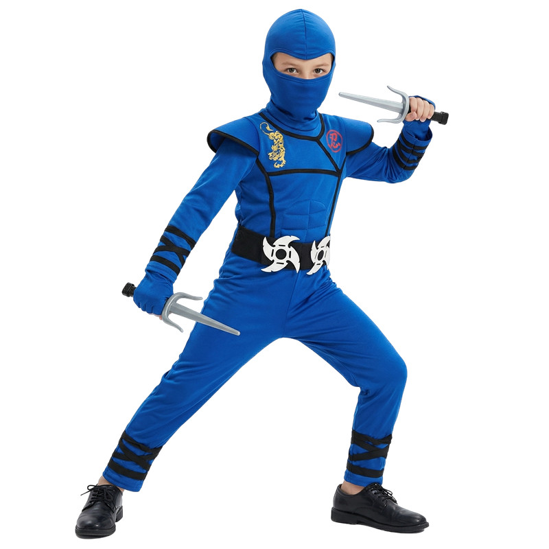 Black and Blue Ninja Costume f - Black Face Mask Pack reseña y precio