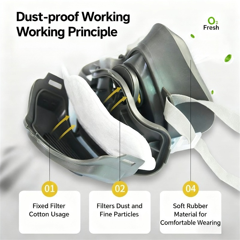 Half Face Dust Mask Dust Respi - Respirator Half Face reseña y precio