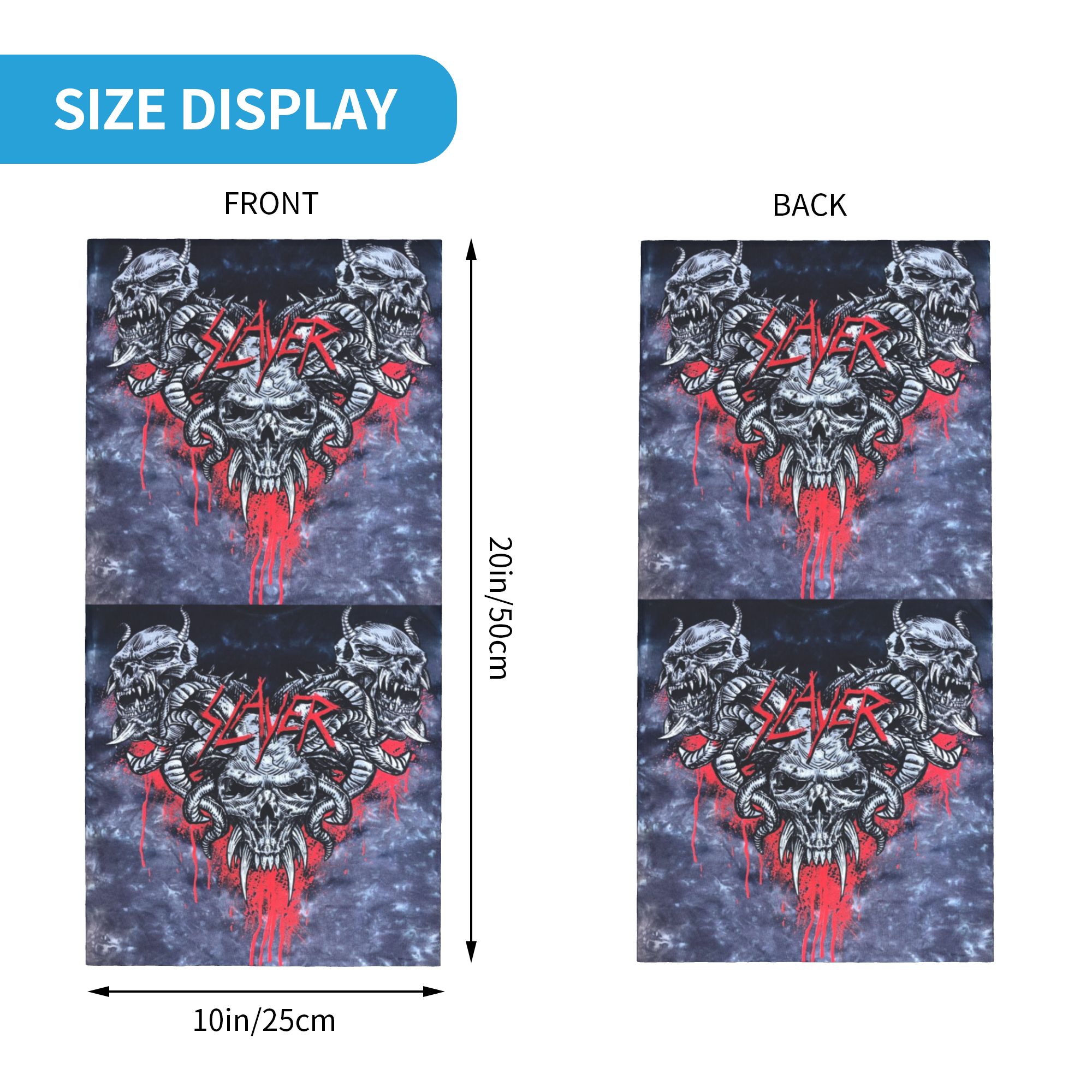 Custom Heavy Metal Rock  Slaye - Neck Gaiter Face Cover reseña y precio