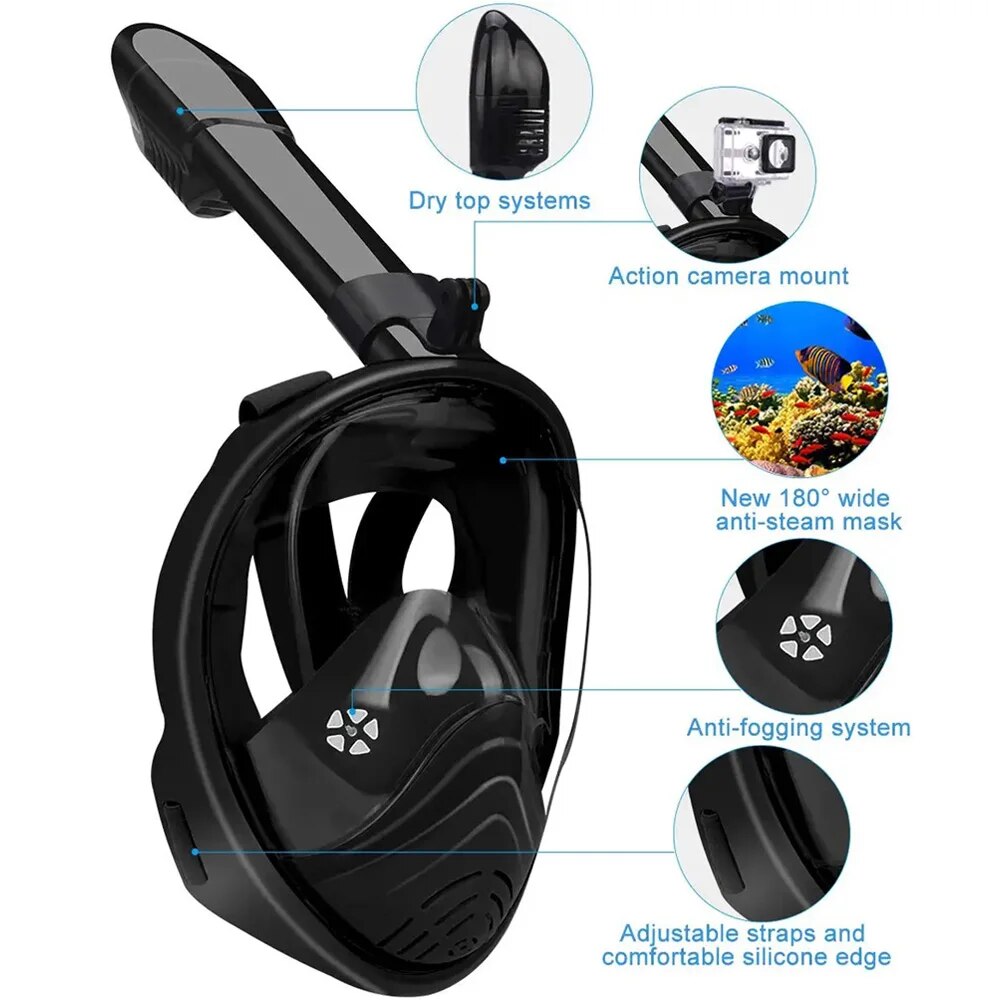 Underwater Snorkeling Full Fac - Anti Pollution Mask reseña y precio