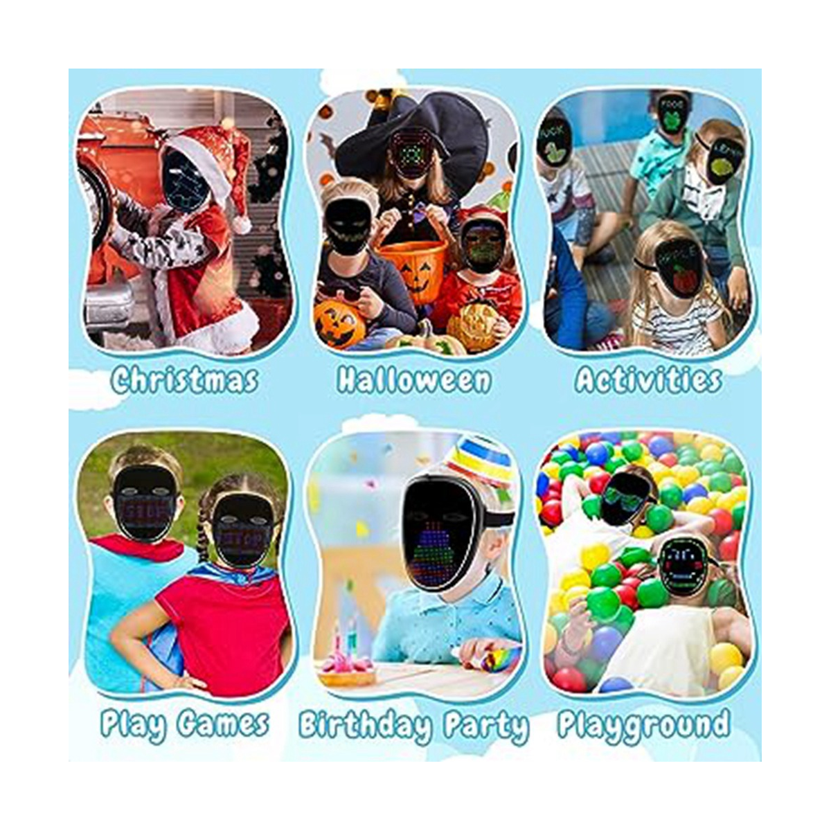 LED Mask for Kid Gesture Sensi - Kids Face Mask reseña y precio