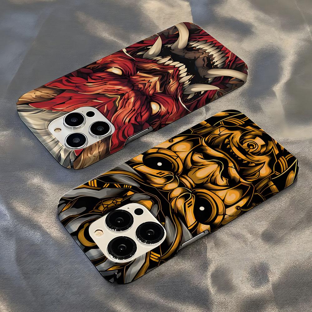 Japanese Samurai Oni Mask Phon - Mask Case Hard Shell reseña y precio