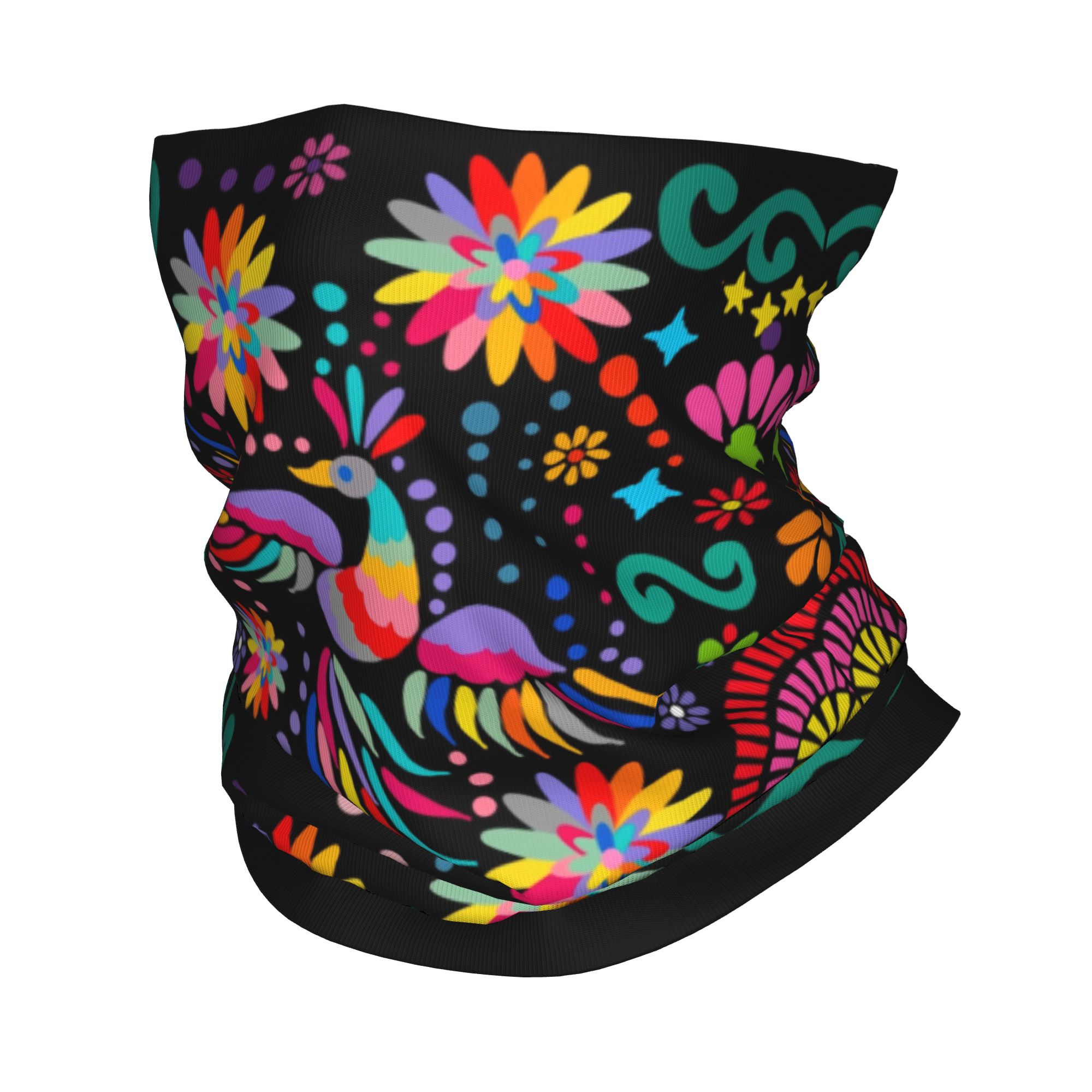 Custom Mexican Floral Flower T - Neck Gaiter Face Cover reseña y precio