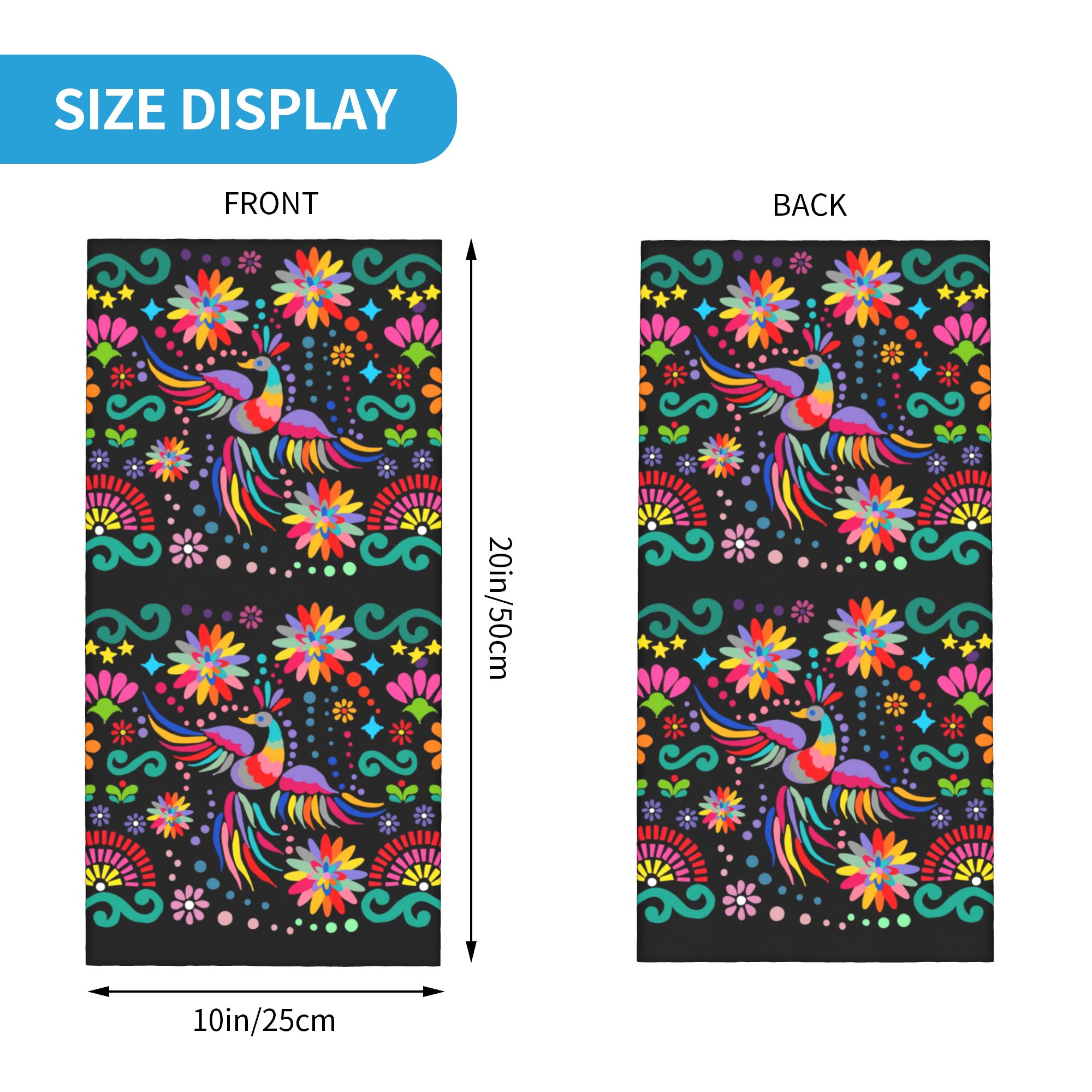 Custom Mexican Floral Flower T - Neck Gaiter Face Cover reseña y precio