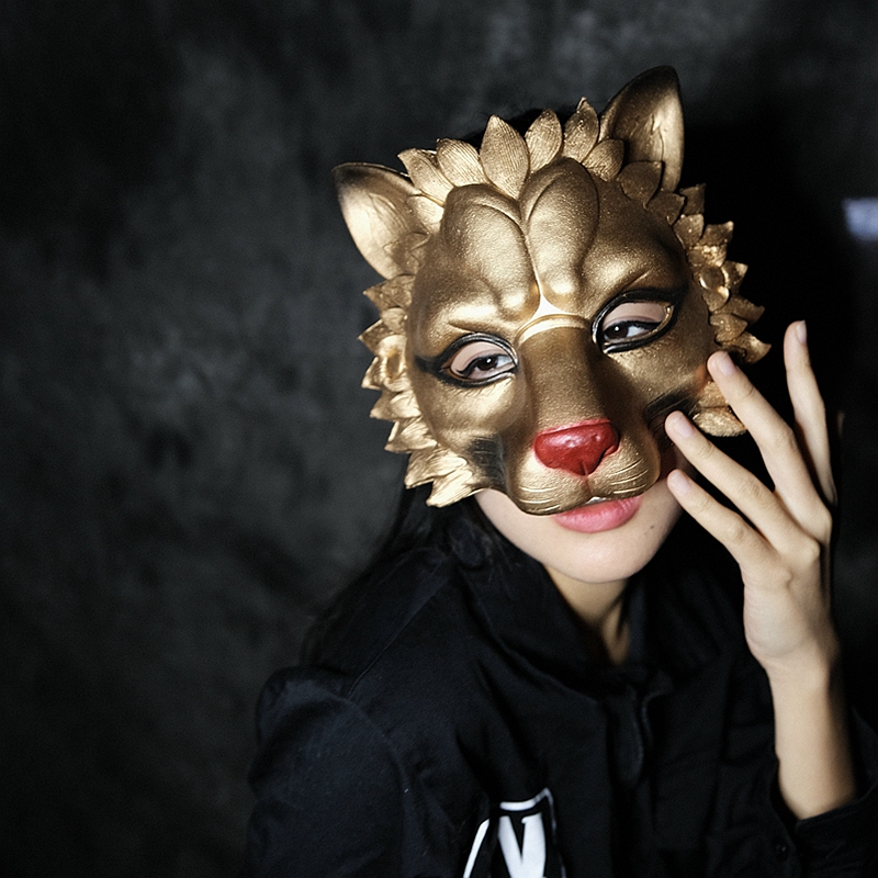 Cosplay Lion Mask PU Half Face - Respirator Half Face reseña y precio