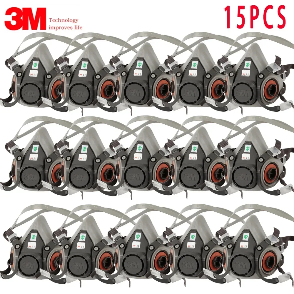 15p 3M 6200 Gas Mask for Spray - Dust Mask Construction reseña y precio