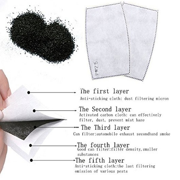2PCS Mask Filter Element PM2.5 - Pm2.5 Filter Insert reseña y precio