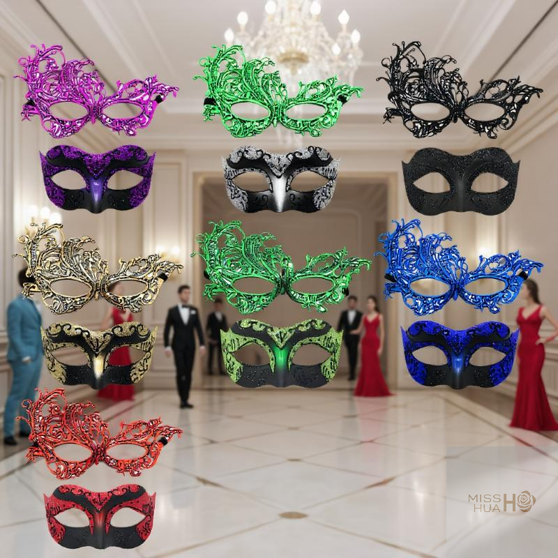 Set of 2, Couple's Elegant Bla - Black Face Mask Pack reseña y precio