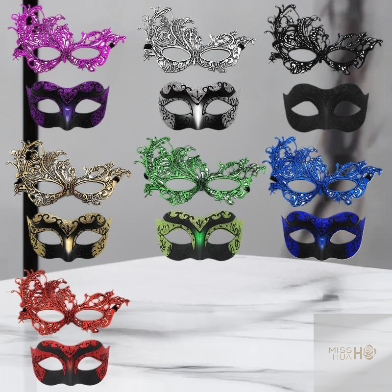 Set of 2, Couple's Elegant Bla - Black Face Mask Pack reseña y precio