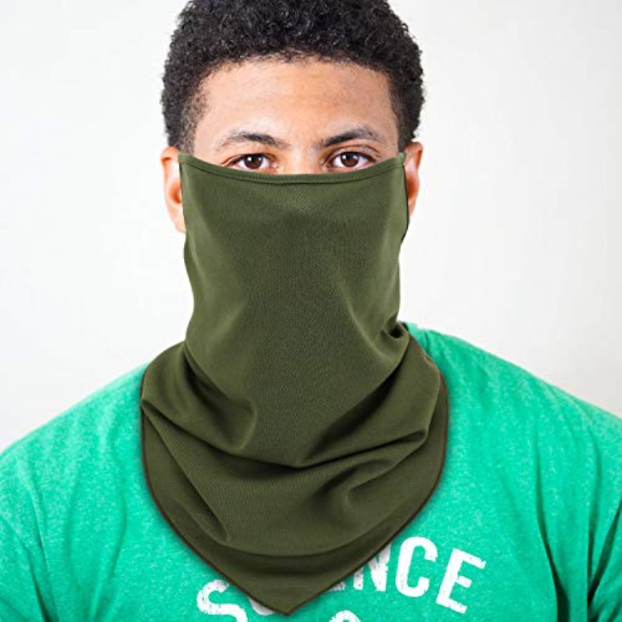 Scarf Mask Bandana with Ear Lo - Black Face Mask Pack reseña y precio