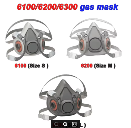M 6100=S/ 6200=M/ 6300 =L resp - Dust Mask Construction reseña y precio