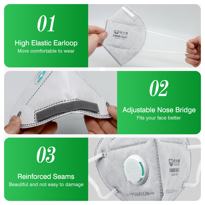 POWECOM KN95 Masks Activated C - Disposable Surgical Mask reseña y precio