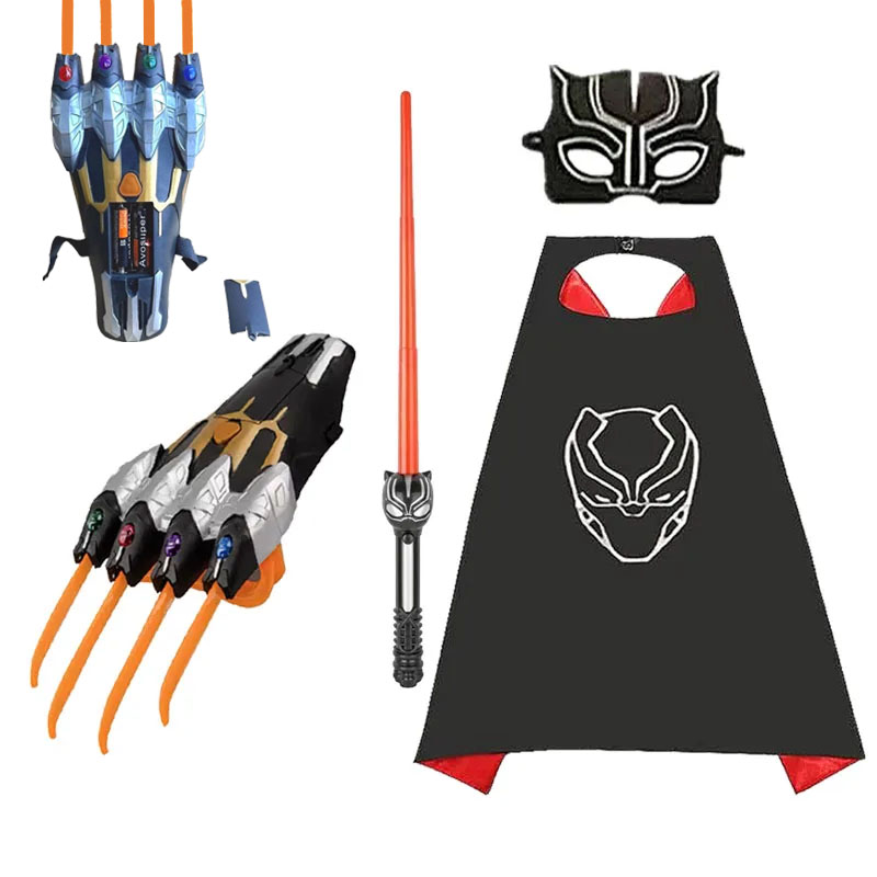 Superhero Mask Cape Set, Black - Black Face Mask Pack reseña y precio