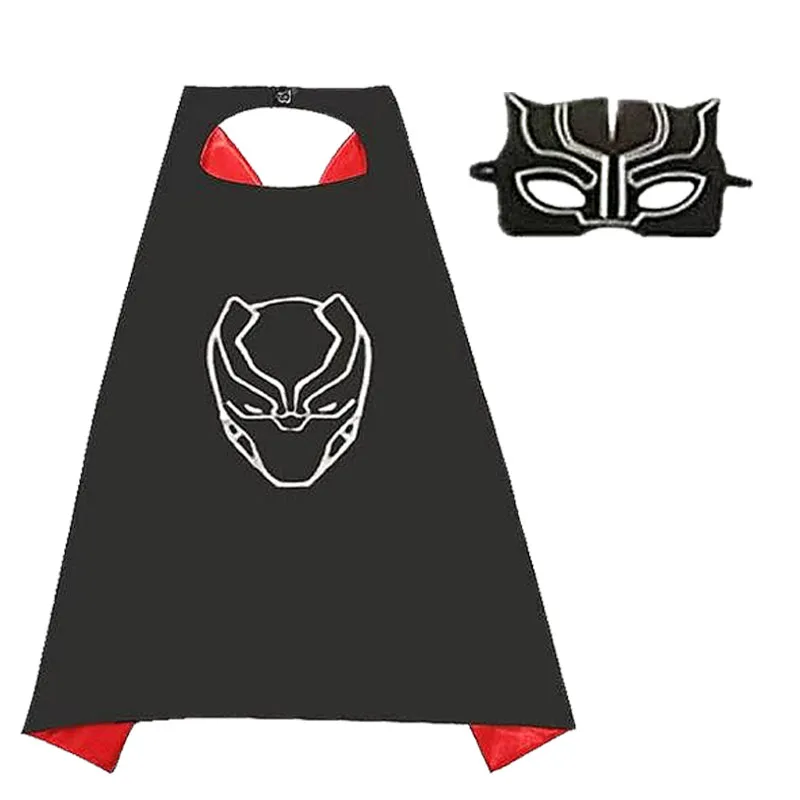 Superhero Mask Cape Set, Black - Black Face Mask Pack reseña y precio