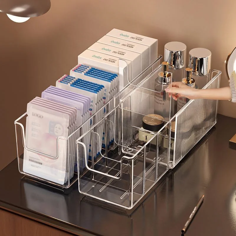 Extendable Acrylic Makeup Orga - Face Mask Storage Box reseña y precio
