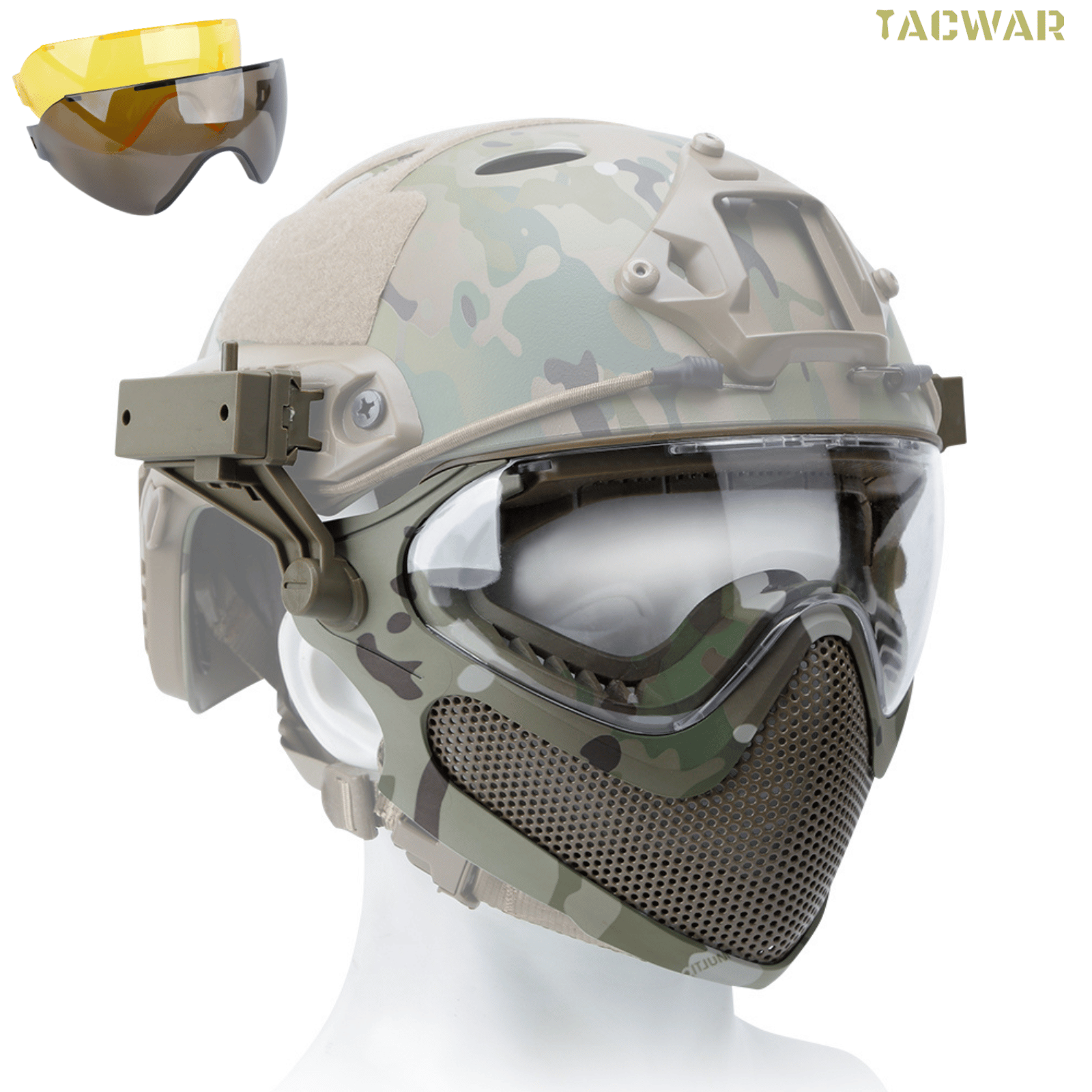 Airsoft Steel Mesh Mask Full F - Anti Pollution Mask reseña y precio