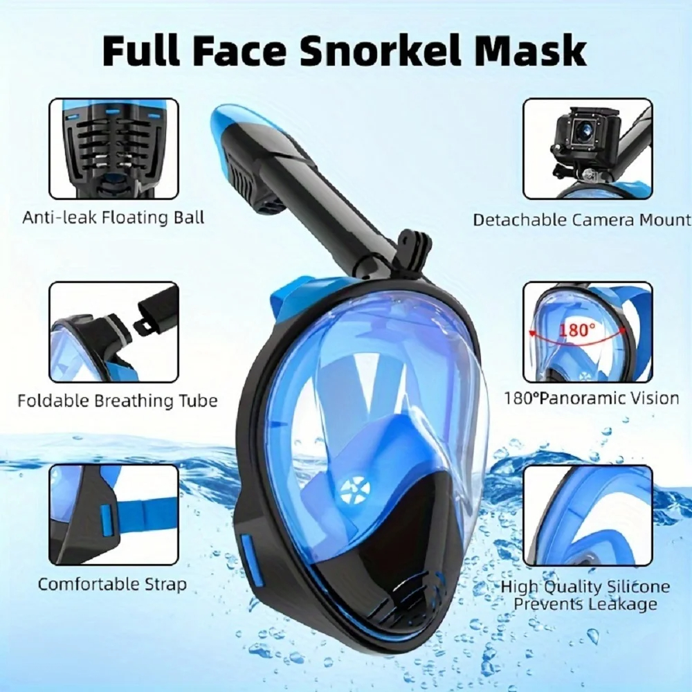 Full Face Snorkel Mask Snorkel - Anti Pollution Mask reseña y precio